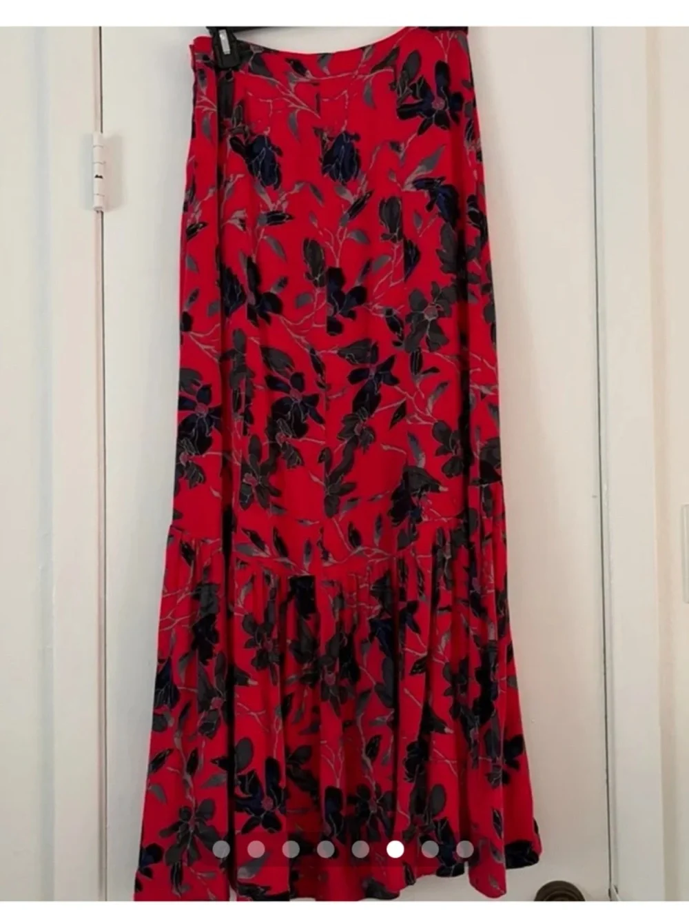 Free People Red Smooth Sailing Maxi Skirt with flaw - Picture 6 of 8